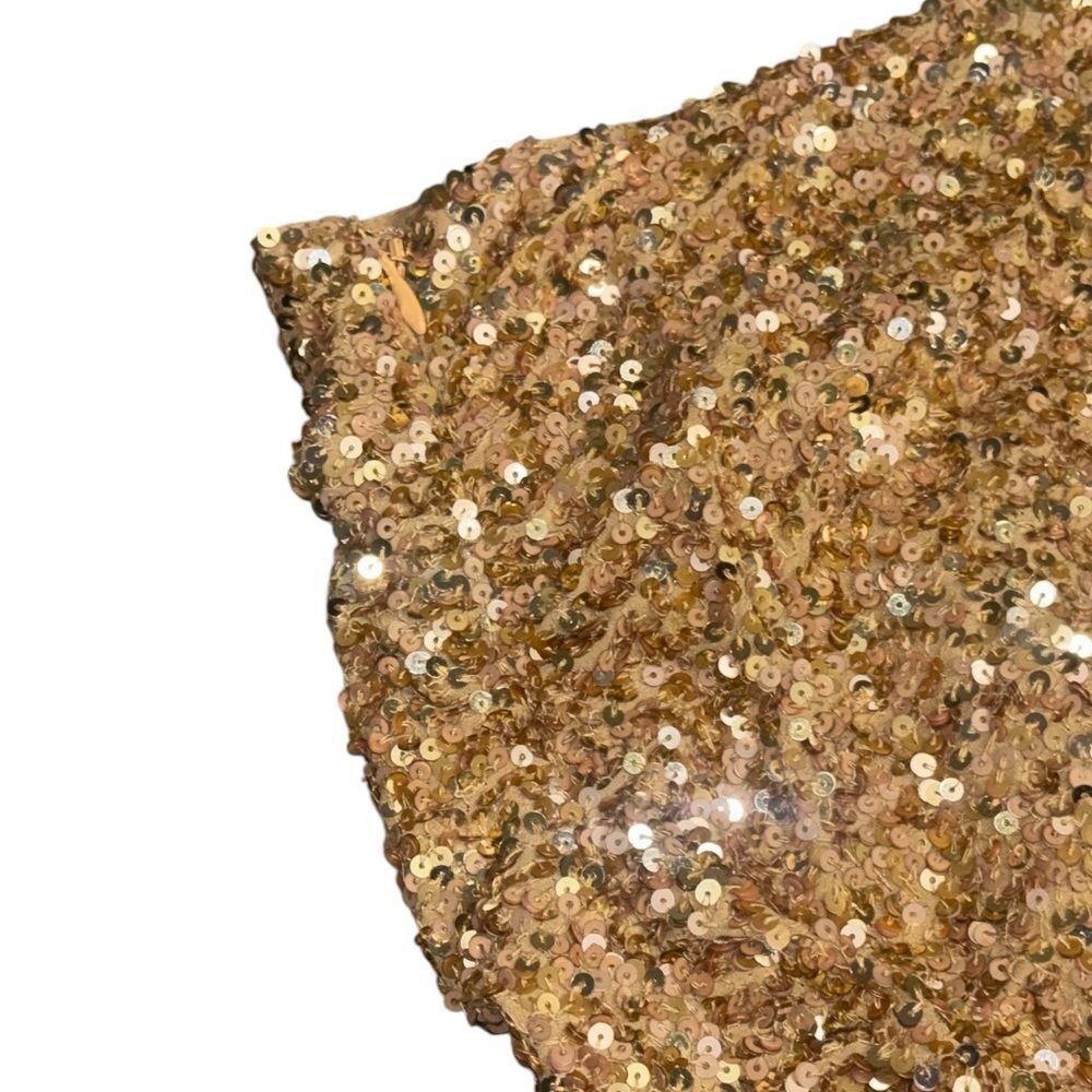 NWT women’s RETROFETE gold sequin CELESTIA mini SKIRT size medium - Picture 7 of 10